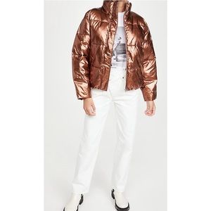 Scotch & Soda metallic puffer copper Sm
